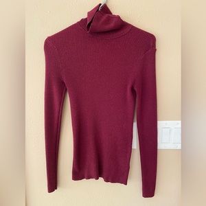 Express maroon turtleneck